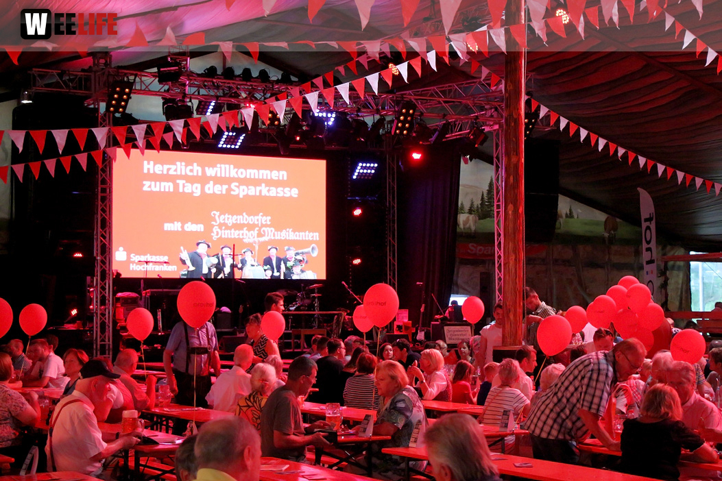 Tag der Sparkasse Jetzendorfer Hinterhofmusikanten Hofer Volksfest 2018