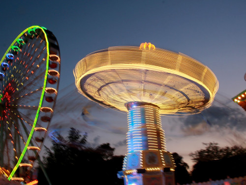 Langzeitbelichtung Hofer Volksfest 2018 2.8.18 – Foto 3