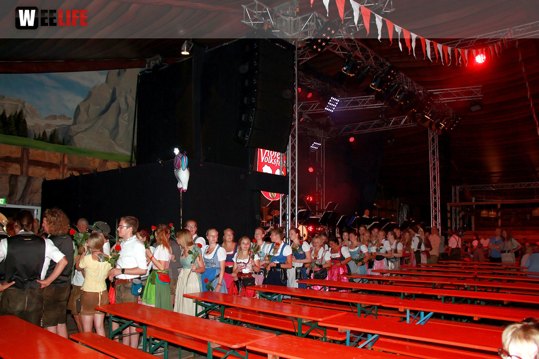 Auszug der Bedienungen  Hofer Volksfest 2018