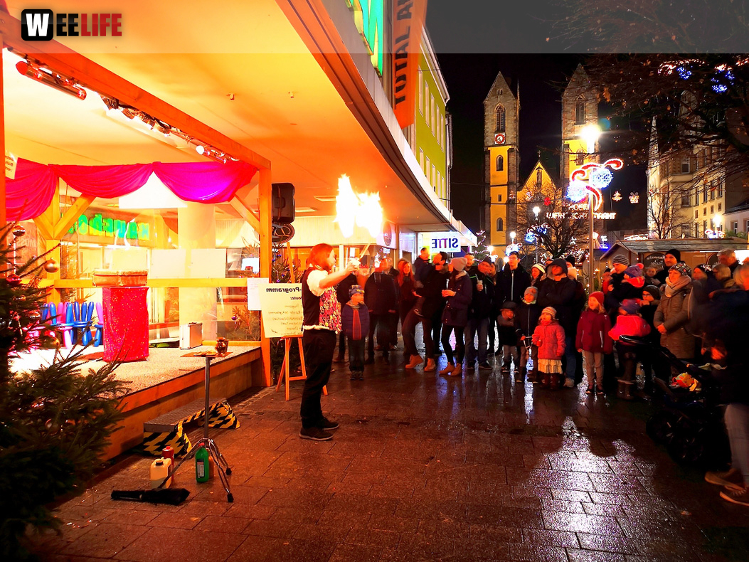 Feuerspucker Chariash Weihnachtsmarkt Hof 2.12.2018