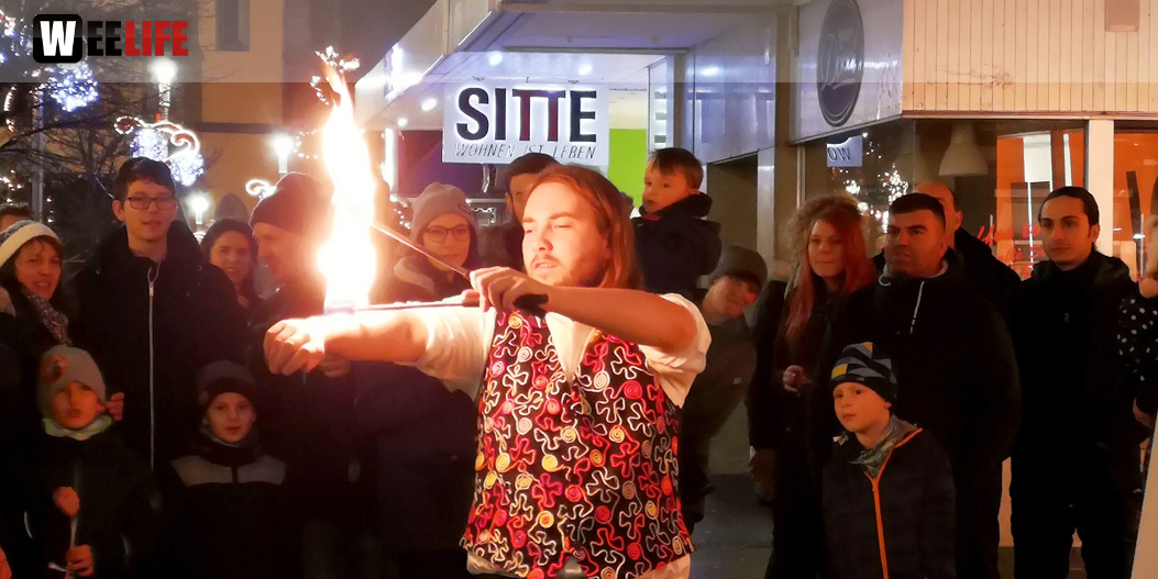 Feuerspucker Chariash Weihnachtsmarkt Hof 2.12.2018