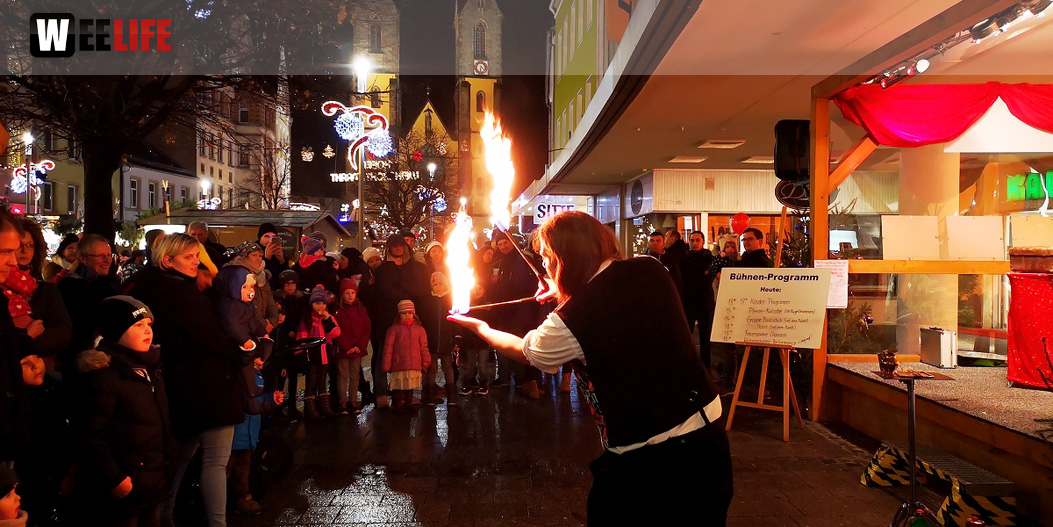 Feuerspucker Chariash Weihnachtsmarkt Hof 2.12.2018