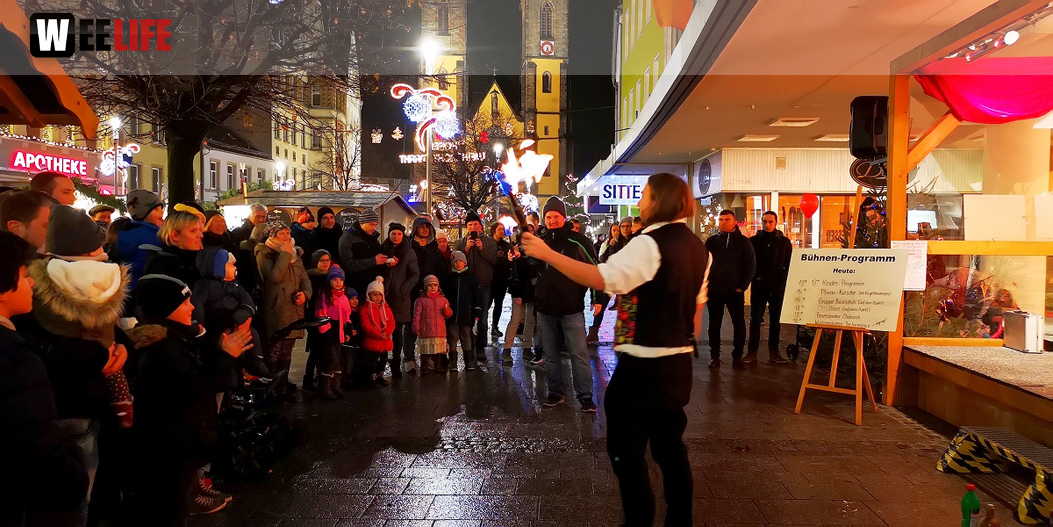 Feuerspucker Chariash Weihnachtsmarkt Hof 2.12.2018