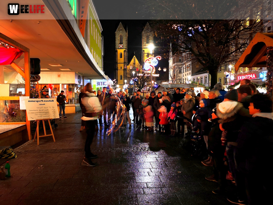 Feuerspucker Chariash Weihnachtsmarkt Hof 2.12.2018