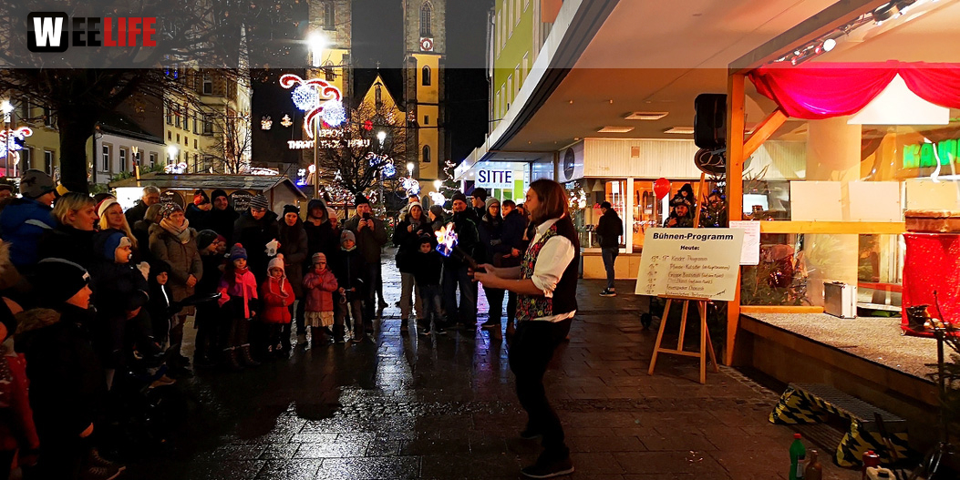Feuerspucker Chariash Weihnachtsmarkt Hof 2.12.2018