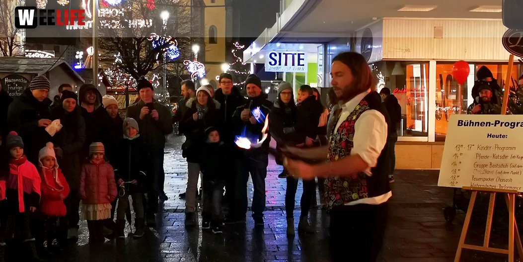 Feuerspucker Chariash Weihnachtsmarkt Hof 2.12.2018