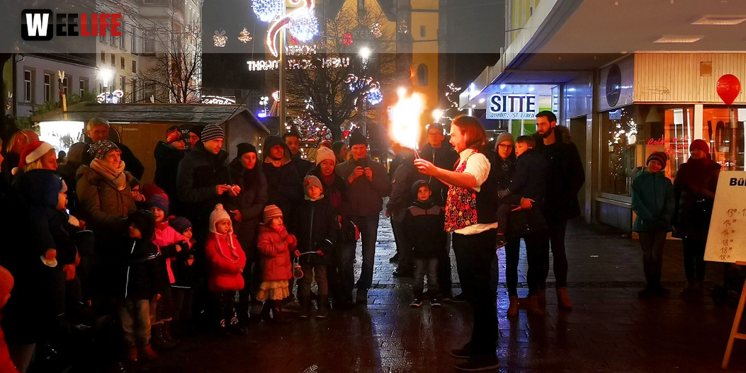 Feuerspucker Chariash Weihnachtsmarkt Hof 2.12.2018