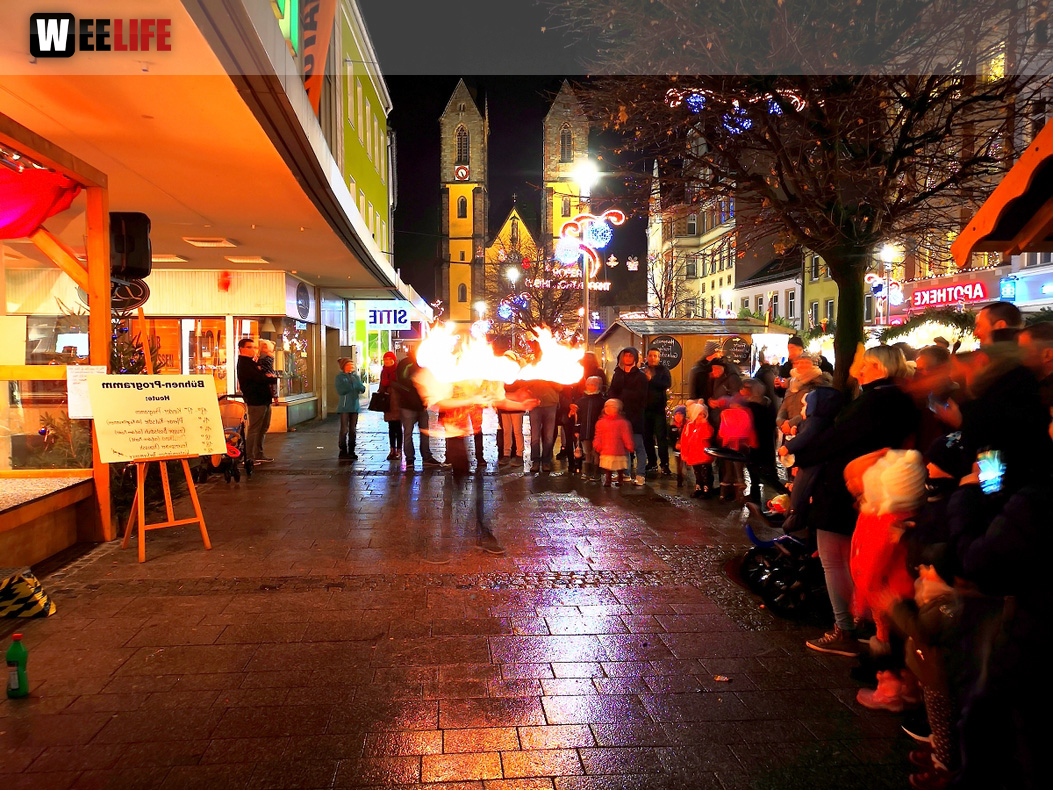 Feuerspucker Chariash Weihnachtsmarkt Hof 2.12.2018