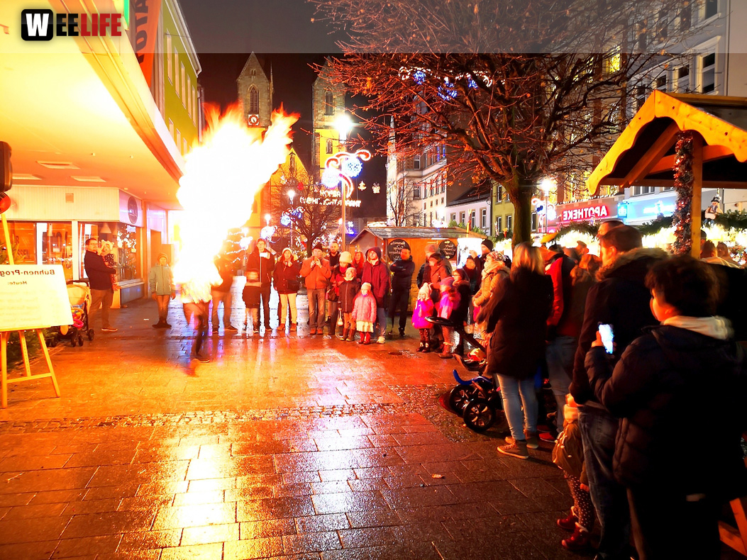 Feuerspucker Chariash Weihnachtsmarkt Hof 2.12.2018