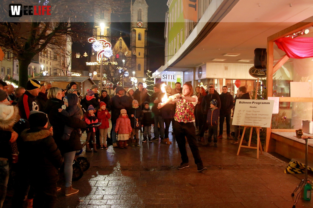 Feuerspucker Chariash Weihnachtsmarkt Hof 2.12.2018