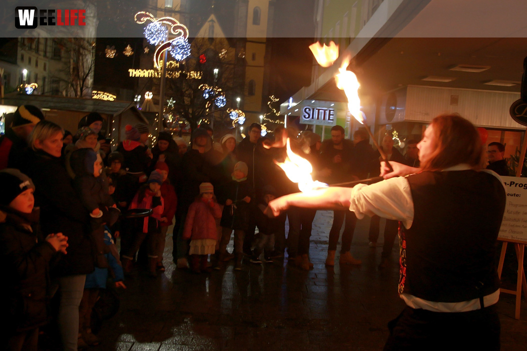Feuerspucker Chariash Weihnachtsmarkt Hof 2.12.2018