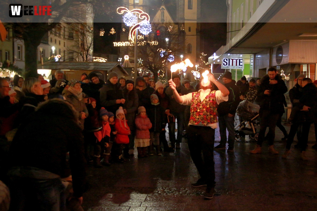 Feuerspucker Chariash Weihnachtsmarkt Hof 2.12.2018