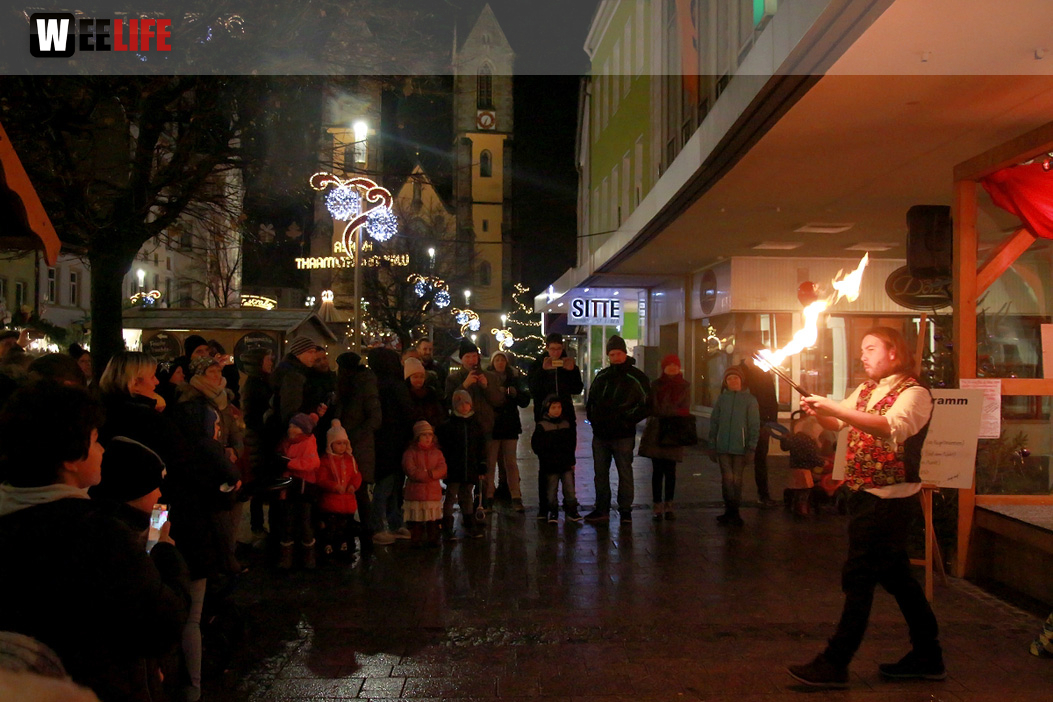 Feuerspucker Chariash Weihnachtsmarkt Hof 2.12.2018