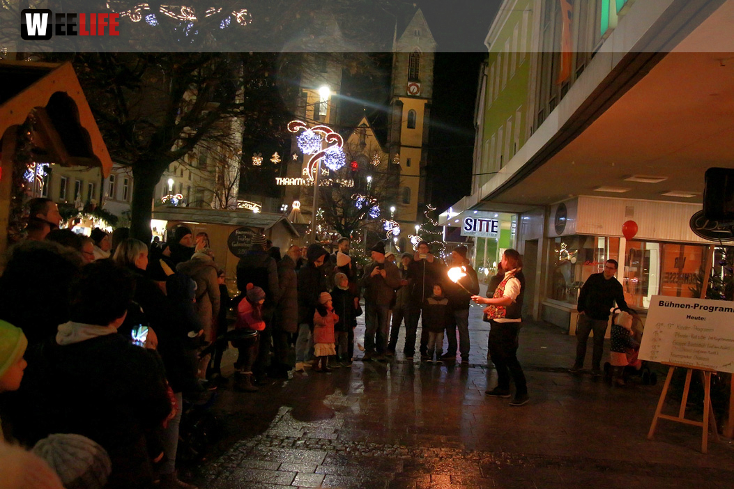 Feuerspucker Chariash Weihnachtsmarkt Hof 2.12.2018