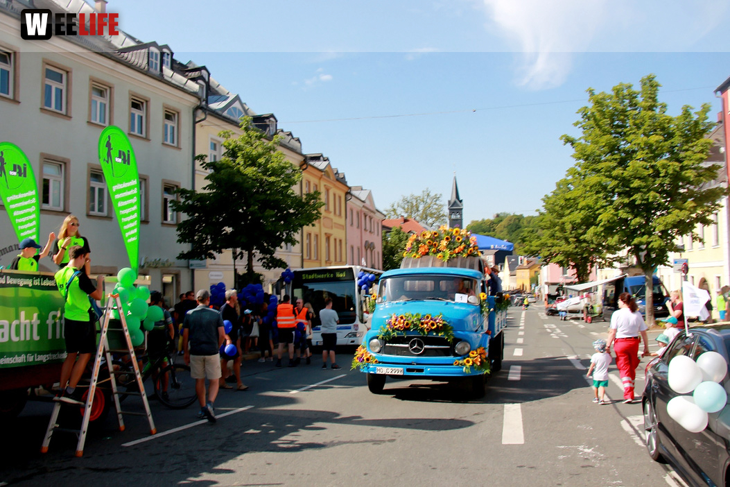 Aufstellung Volksfestumzug  Hofer Volksfest Tag 1