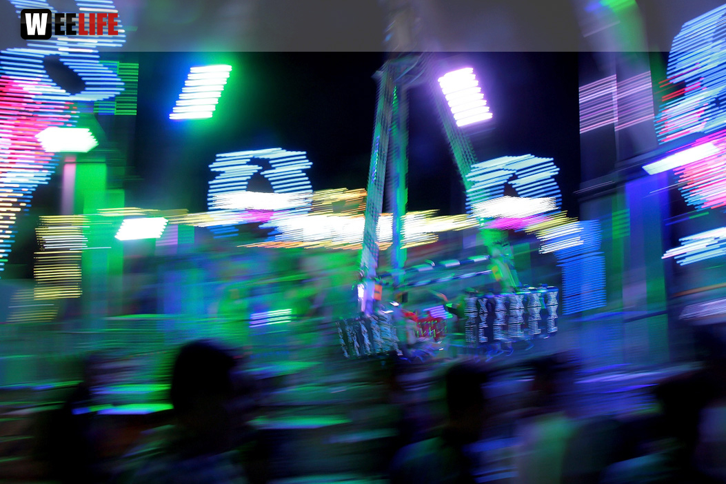 Langzeit Belichtung Hofer Volksfest 2019