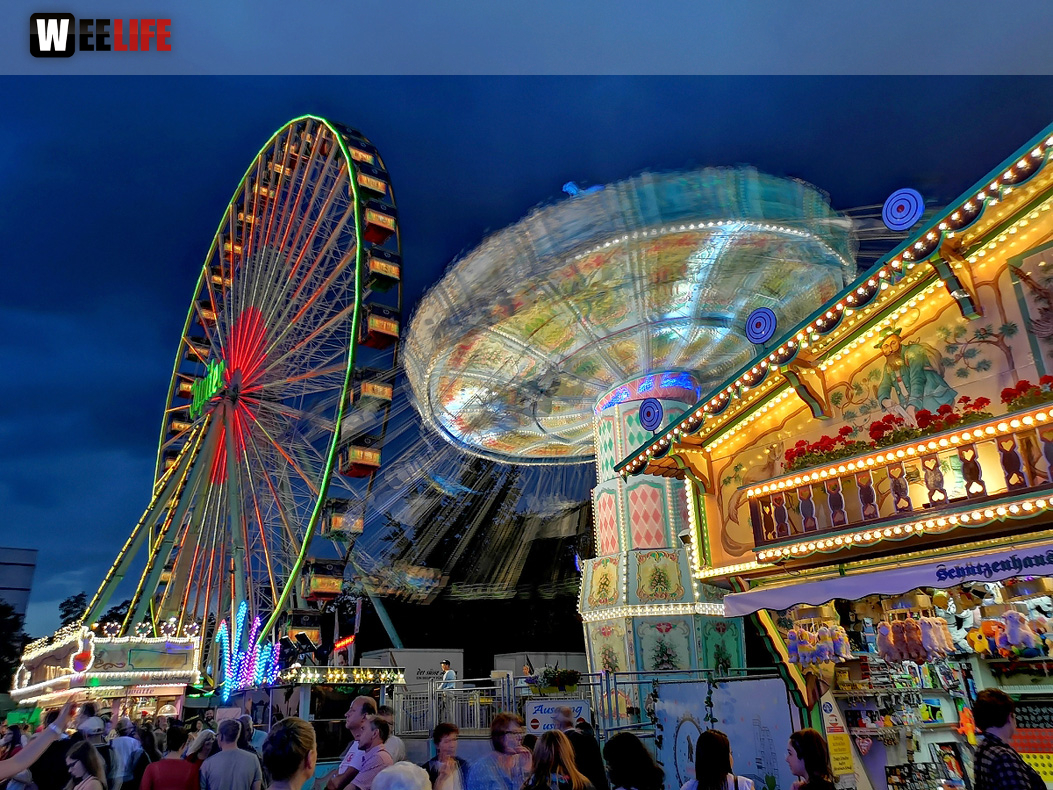 Langzeit Belichtung Hofer Volksfest 2019