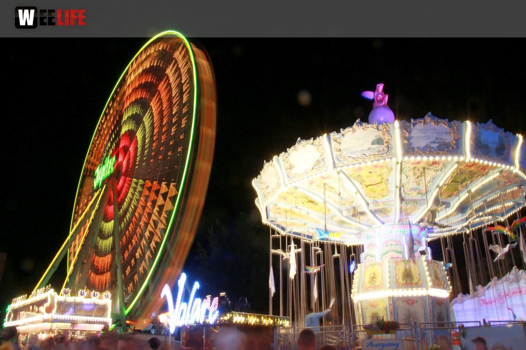 Langzeit Belichtung Hofer Volksfest 2019