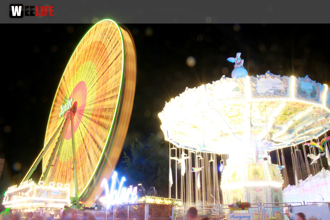Langzeit Belichtung Hofer Volksfest 2019