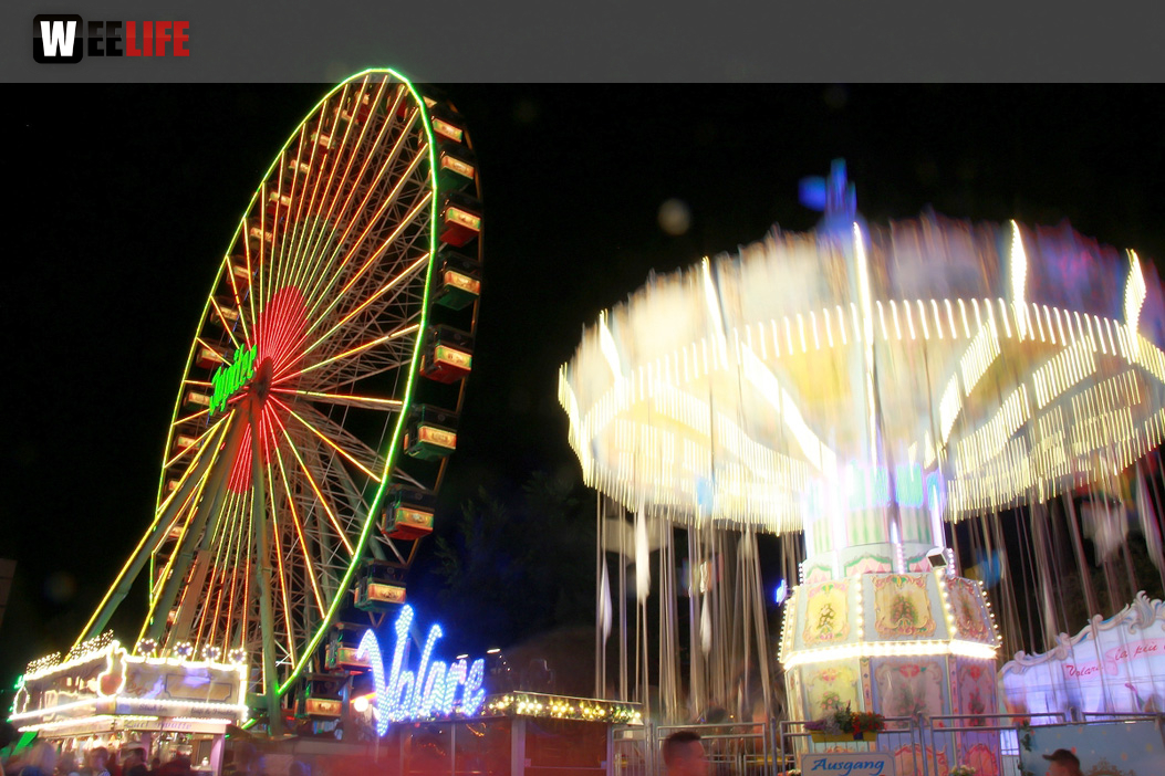 Langzeit Belichtung Hofer Volksfest 2019