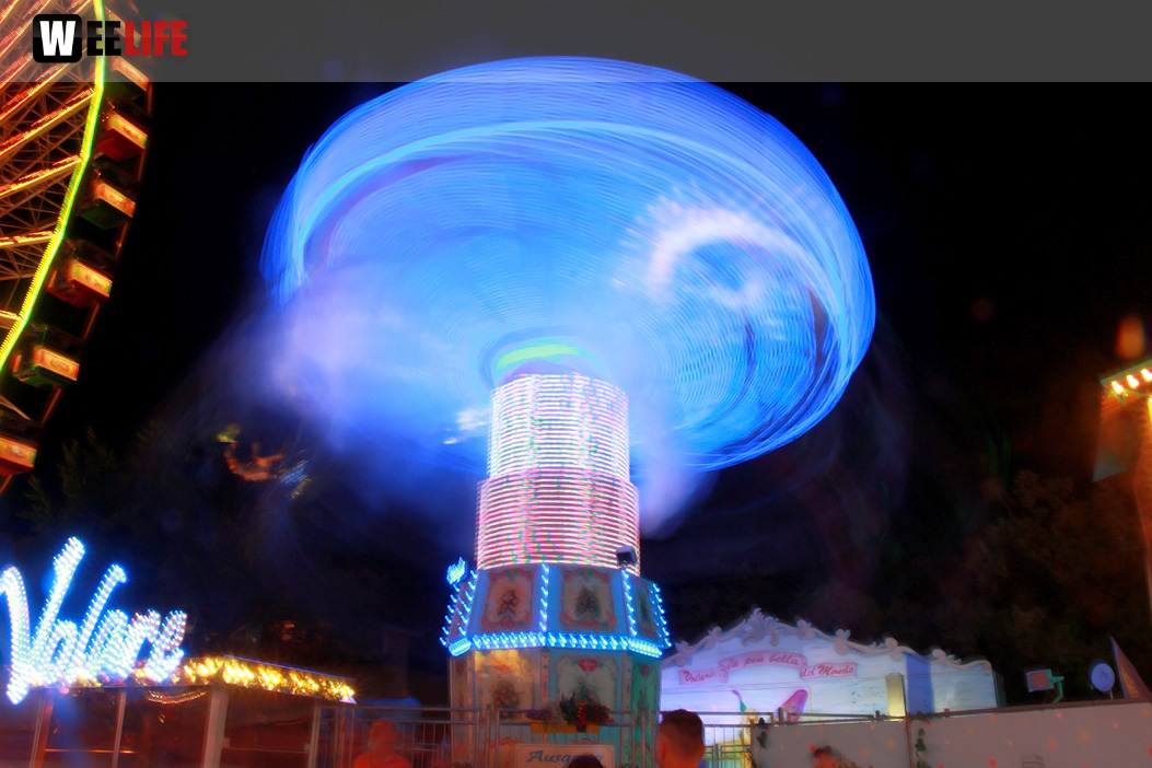 Langzeit Belichtung Hofer Volksfest 2019