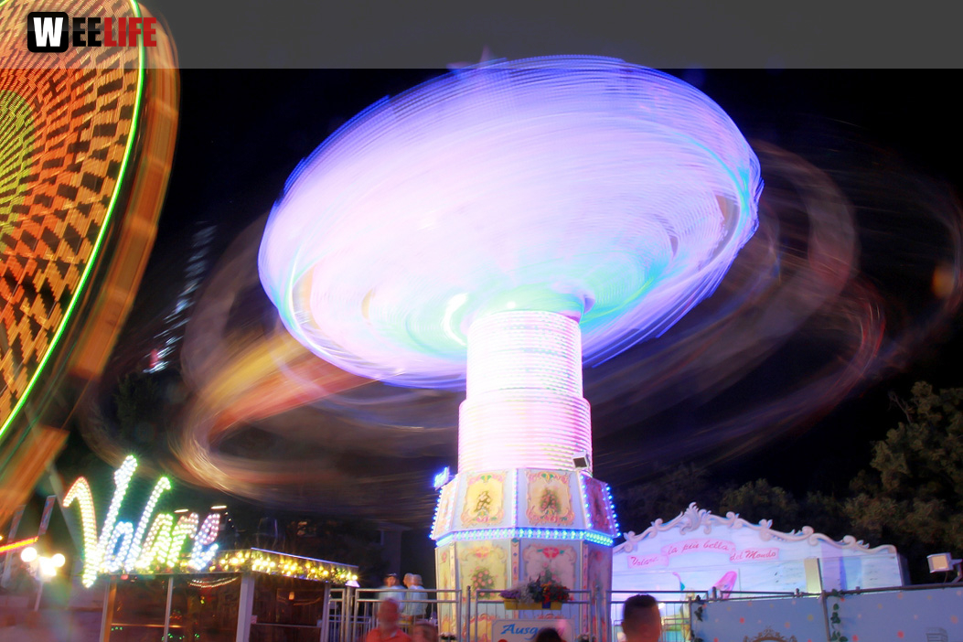 Langzeit Belichtung Hofer Volksfest 2019