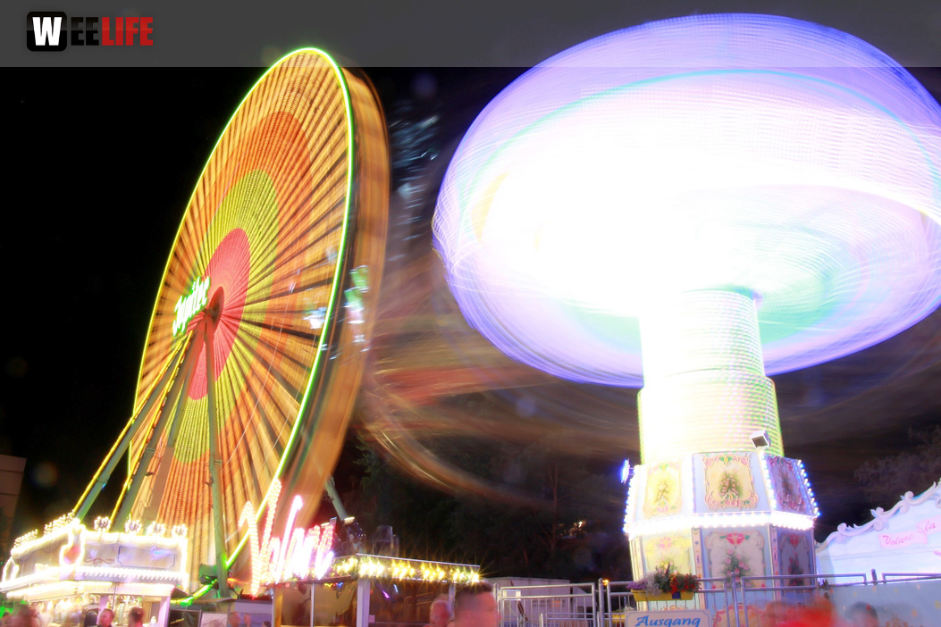 Langzeit Belichtung Hofer Volksfest 2019