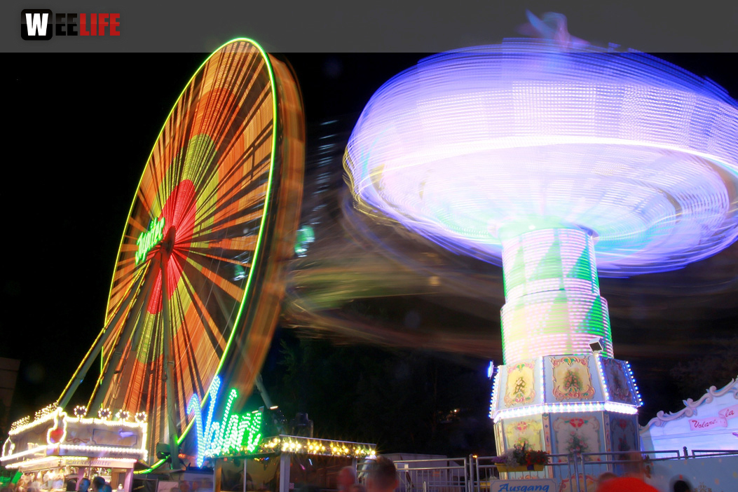 Langzeit Belichtung Hofer Volksfest 2019