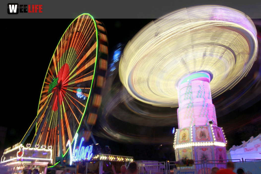 Langzeit Belichtung Hofer Volksfest 2019