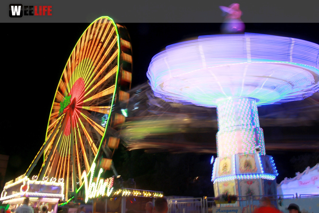 Langzeit Belichtung Hofer Volksfest 2019