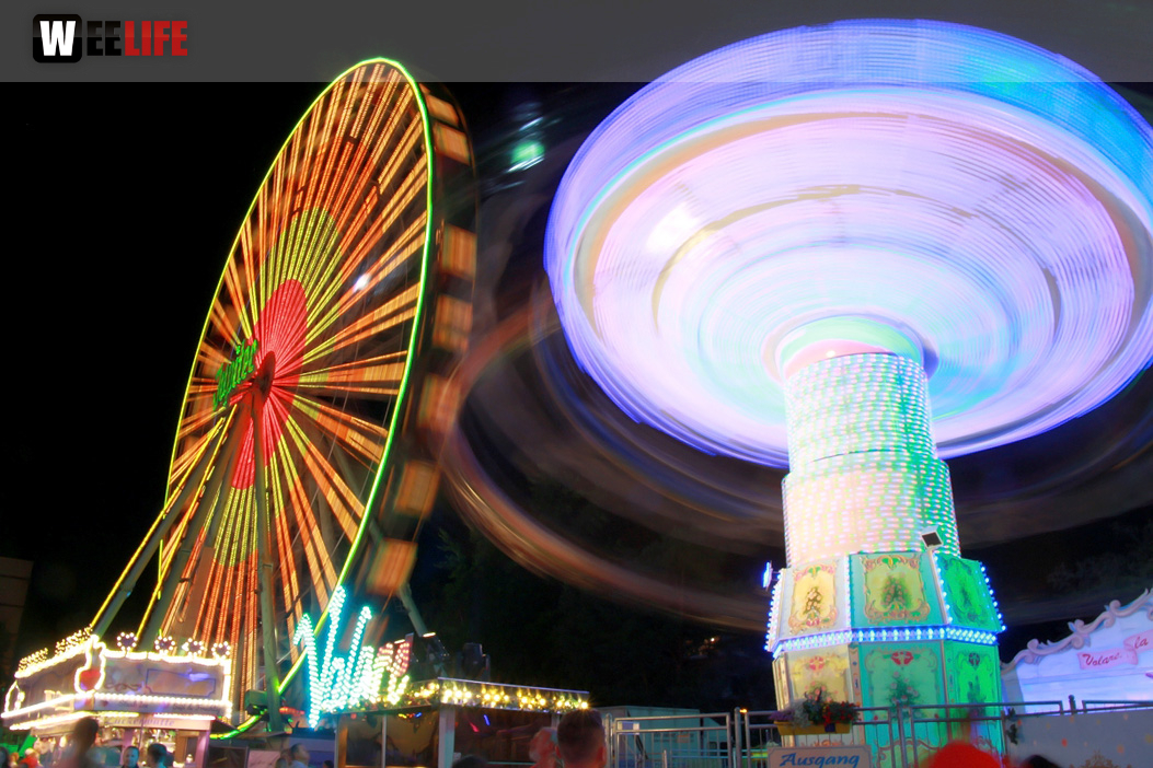Langzeit Belichtung Hofer Volksfest 2019