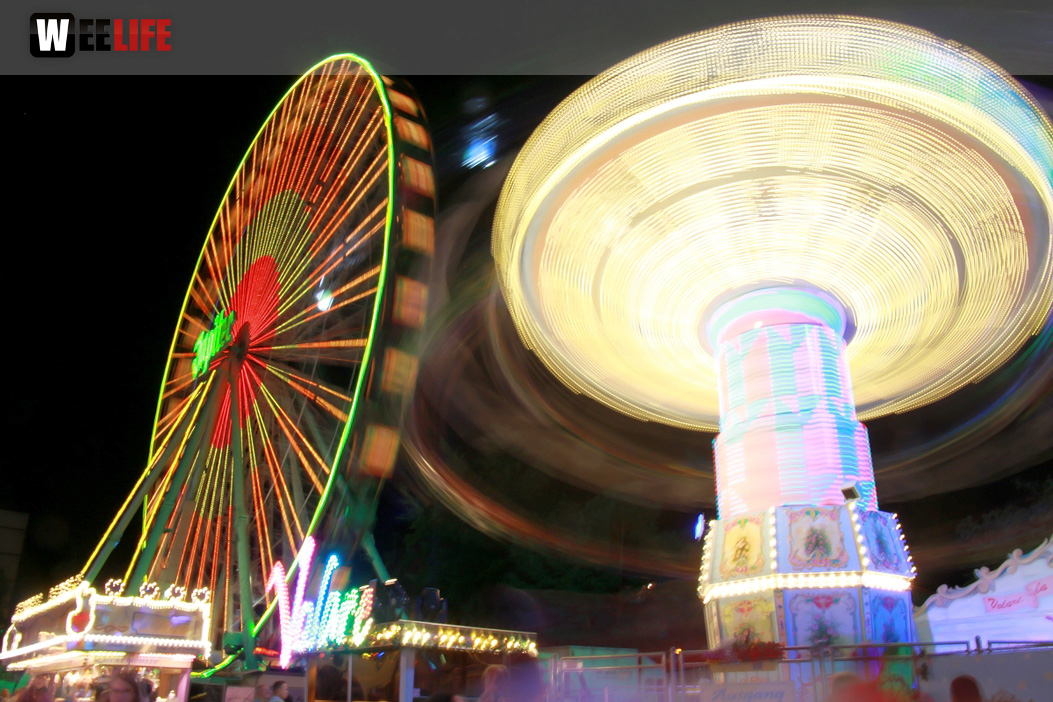 Langzeit Belichtung Hofer Volksfest 2019