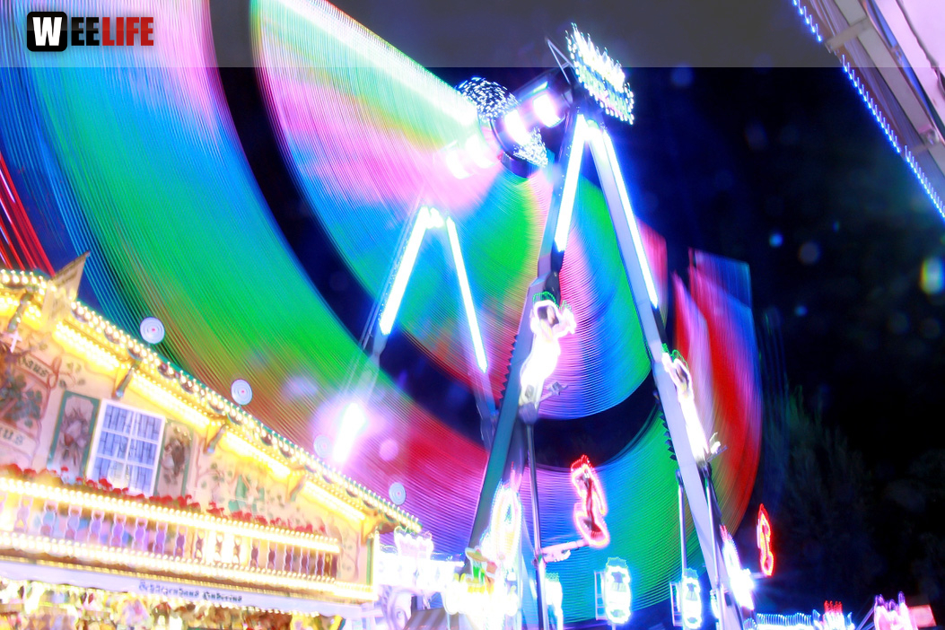 Langzeit Belichtung Hofer Volksfest 2019