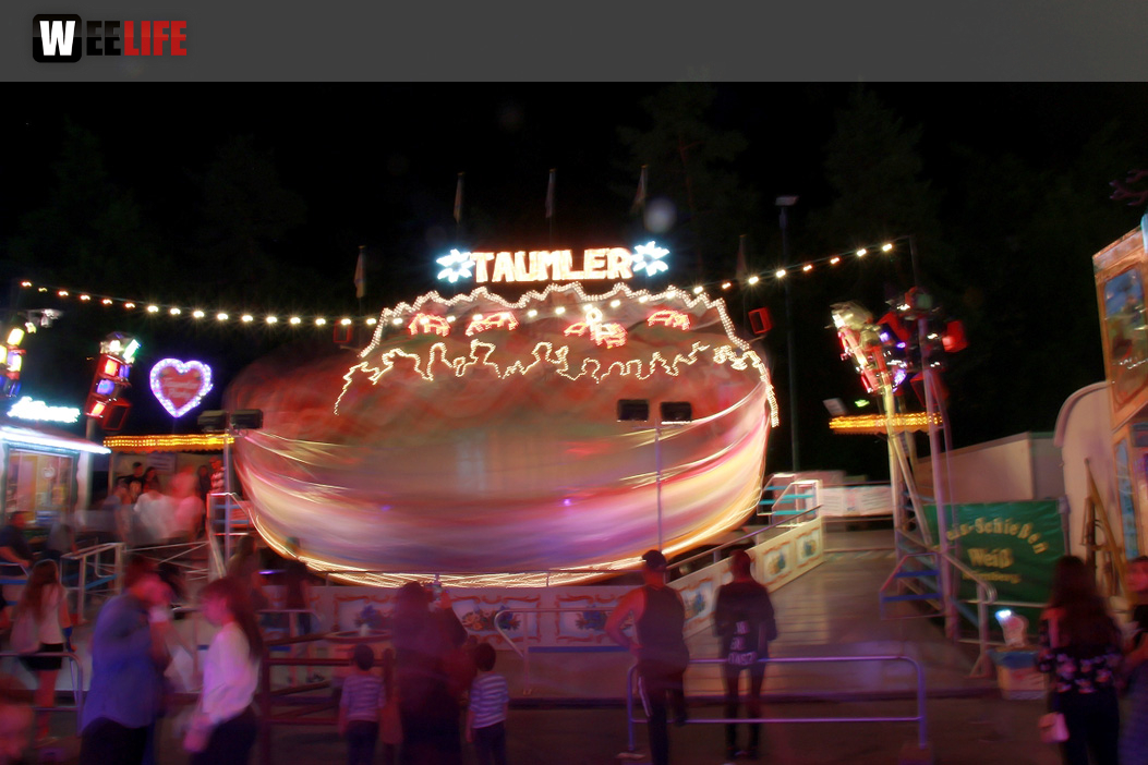 Langzeit Belichtung Hofer Volksfest 2019
