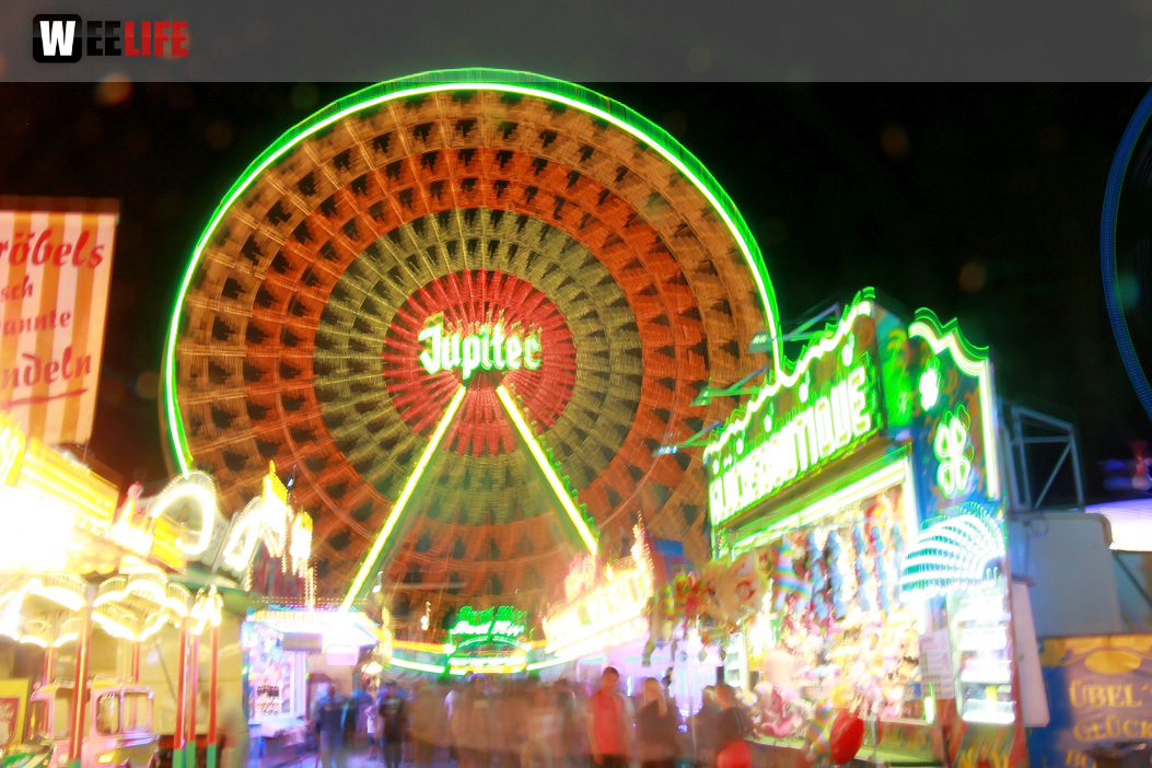 Langzeit Belichtung Hofer Volksfest 2019