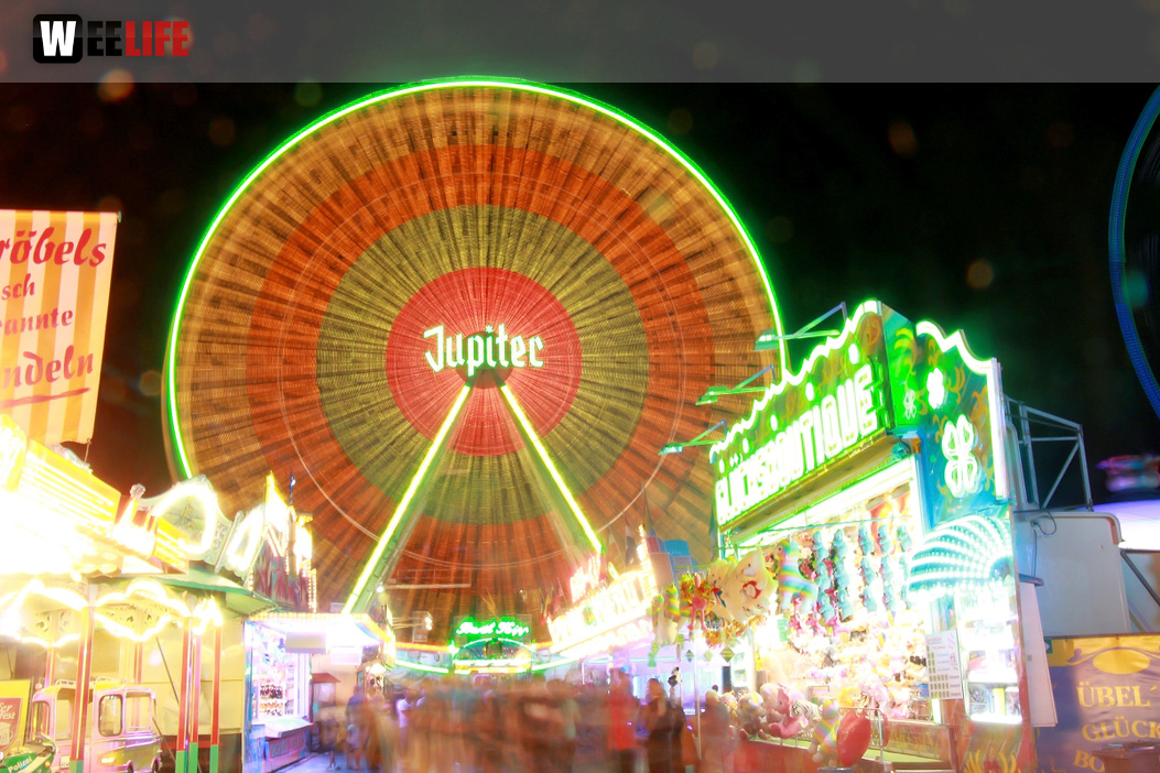 Langzeit Belichtung Hofer Volksfest 2019