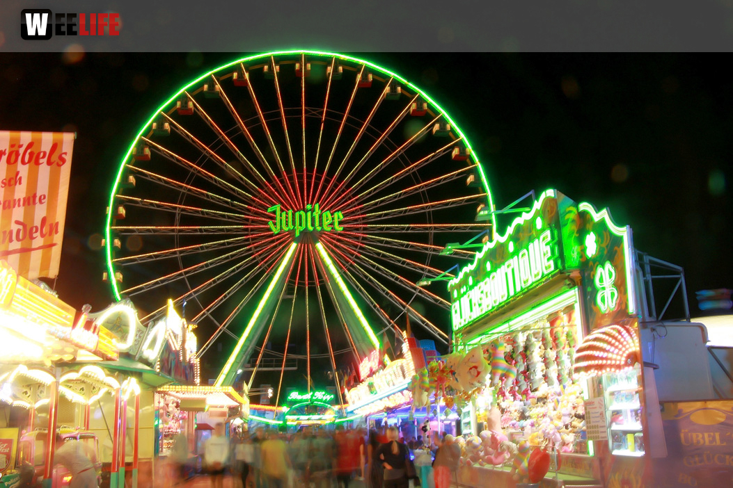 Langzeit Belichtung Hofer Volksfest 2019
