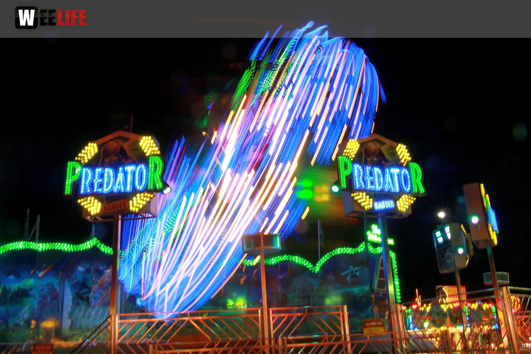 Langzeit Belichtung Hofer Volksfest 2019