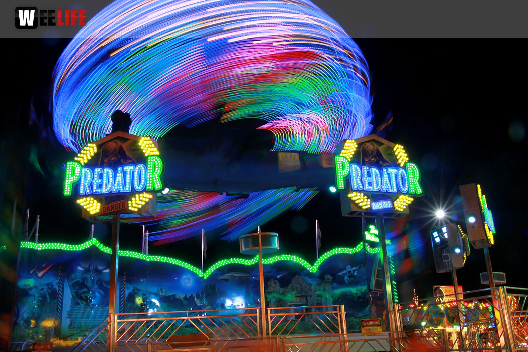 Langzeit Belichtung Hofer Volksfest 2019