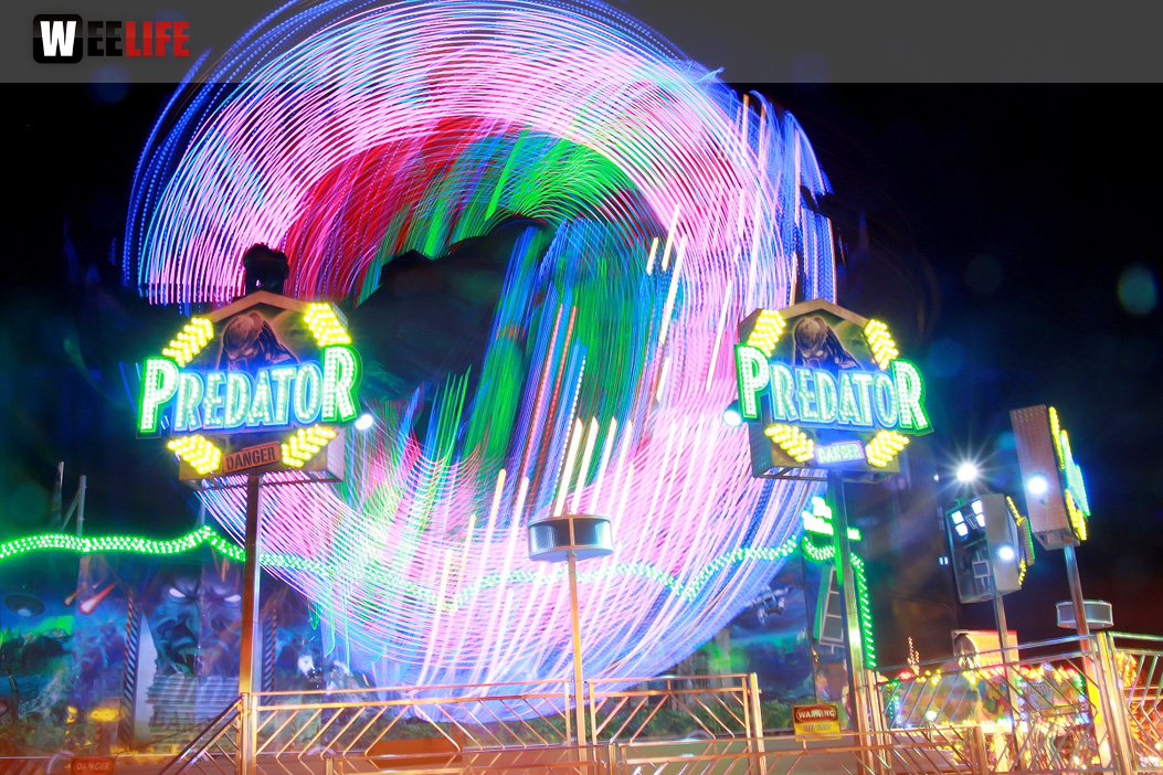 Langzeit Belichtung Hofer Volksfest 2019