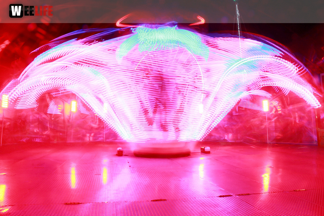 Langzeit Belichtung Hofer Volksfest 2019