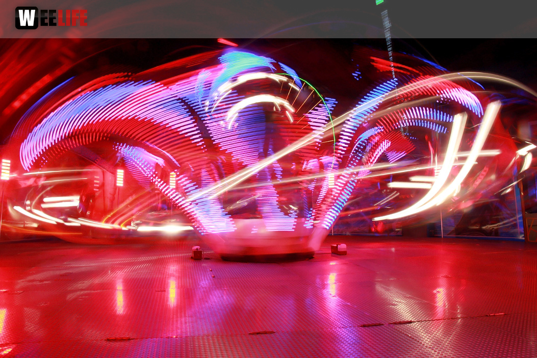 Langzeit Belichtung Hofer Volksfest 2019