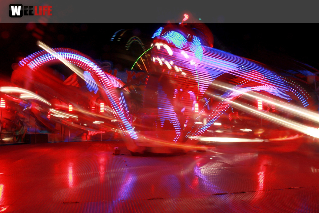 Langzeit Belichtung Hofer Volksfest 2019