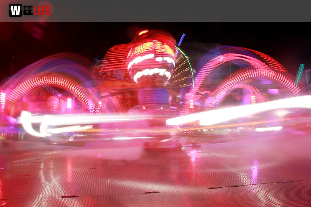 Langzeit Belichtung Hofer Volksfest 2019