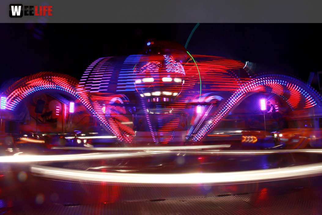 Langzeit Belichtung Hofer Volksfest 2019