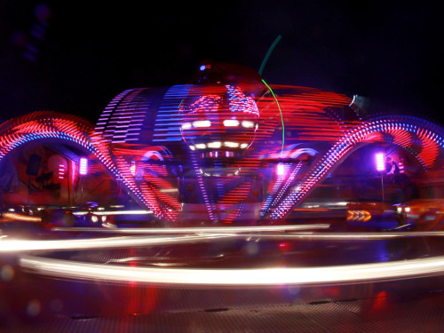 Langzeit Belichtung Hofer Volksfest 2019 – Foto 115