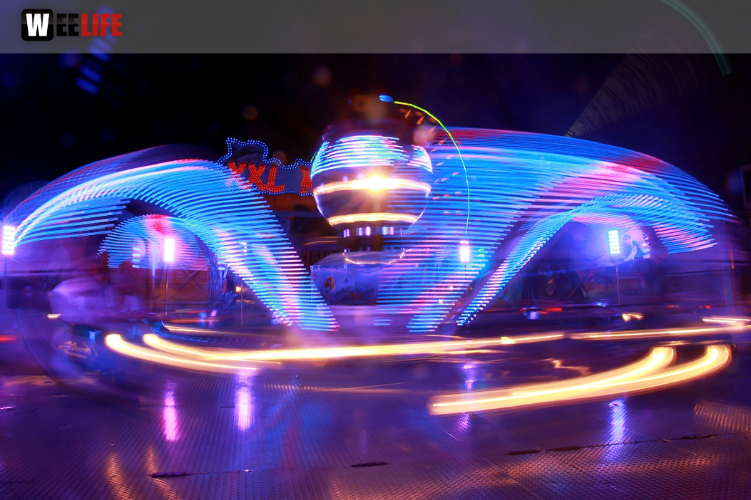 Langzeit Belichtung Hofer Volksfest 2019