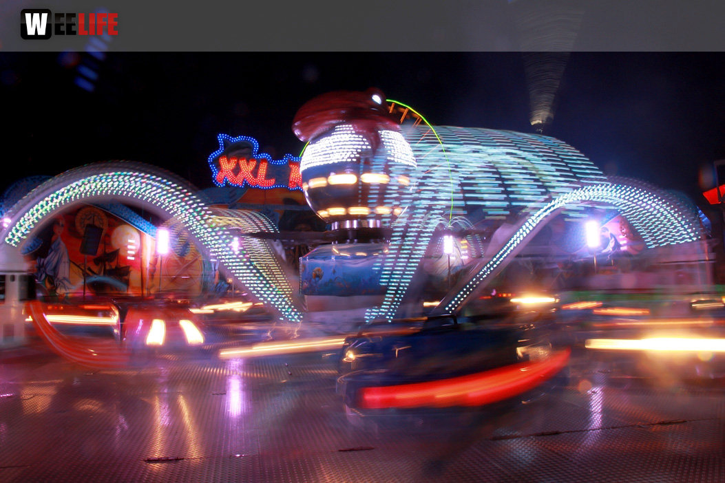 Langzeit Belichtung Hofer Volksfest 2019