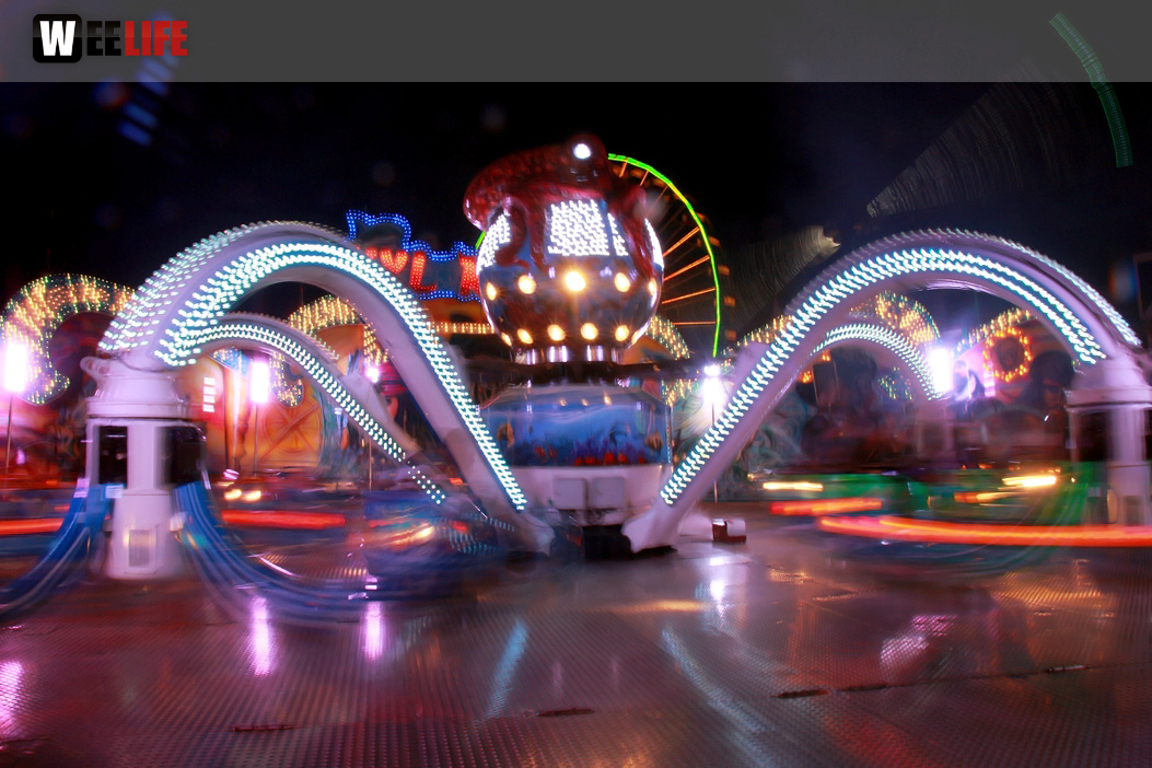 Langzeit Belichtung Hofer Volksfest 2019