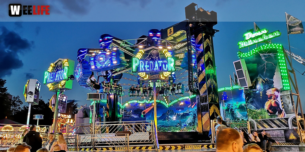 Langzeit Belichtung Hofer Volksfest 2019